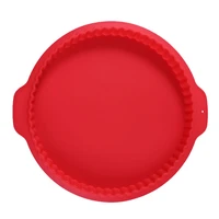 round cake fondant mousse mould pizza pan oven baking tray pans cake pie dish mold silicone kitchen bake new