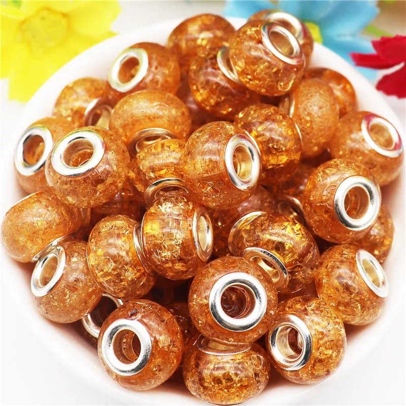 Круглые бусины из пластика и смолы для изготовления ювелирных изделий с большим