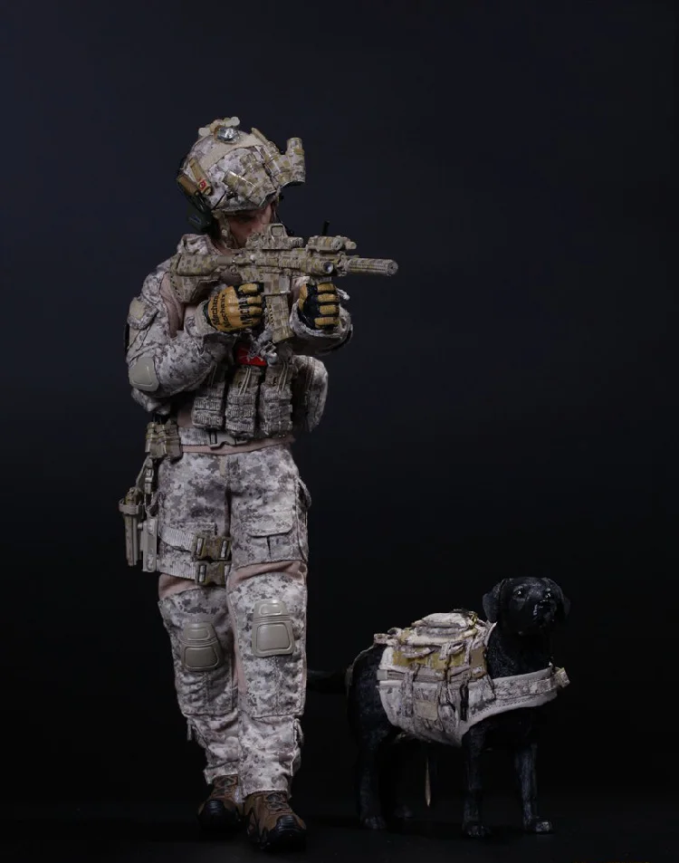 1/6 США Темно Синяя команда SEAL Six DEVGRU Halo фигурка с собачкой Коллекционная модель