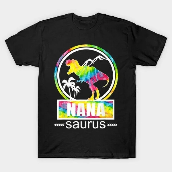 

Nana2qwe Saurus Mother's Day Gifts Grandma Saurus T-shirt US Cotton Unique