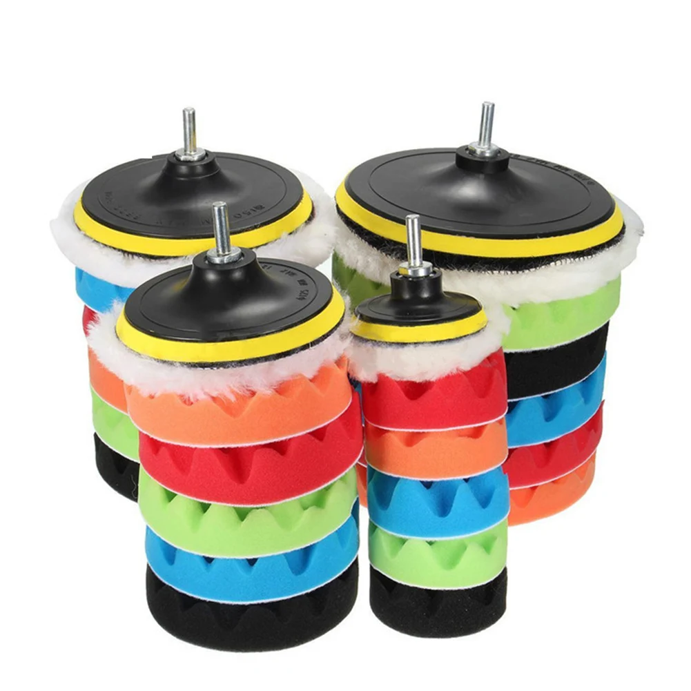 

3/5/6/7inch 8pcs Buffing Sponge Polishing Pad Hand Tool Kit For Car Polisher Compound Polishing