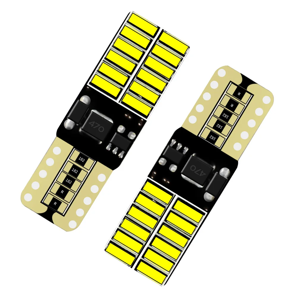 2 шт. Canbus T10 4014 24SMD LED белый автомобильный боковой задний фонарь поворотная