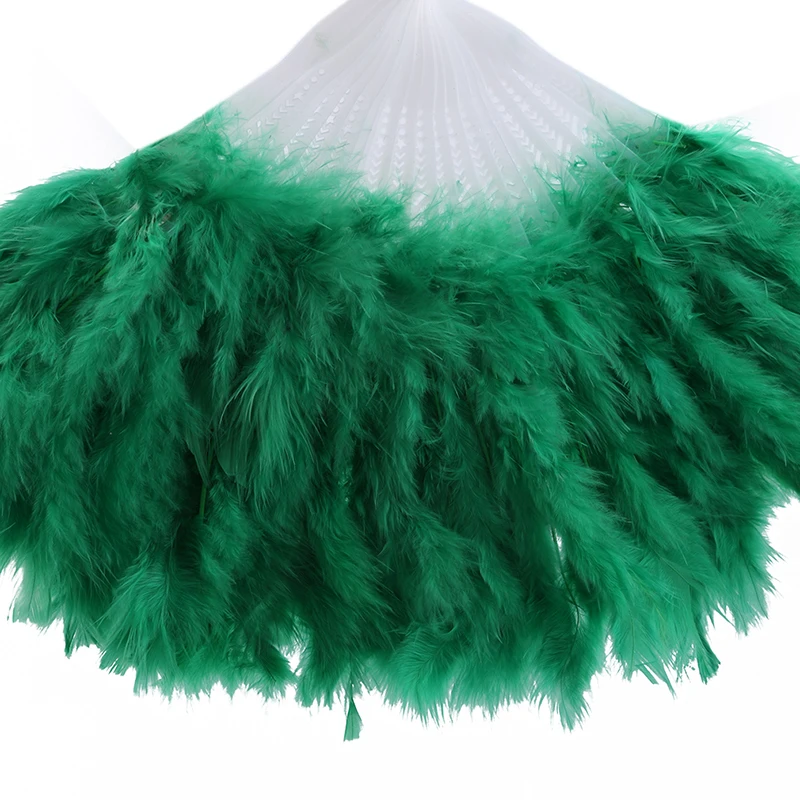 Танцевальные Фанаты для шоу женщин и девушек вееры с перьями складные