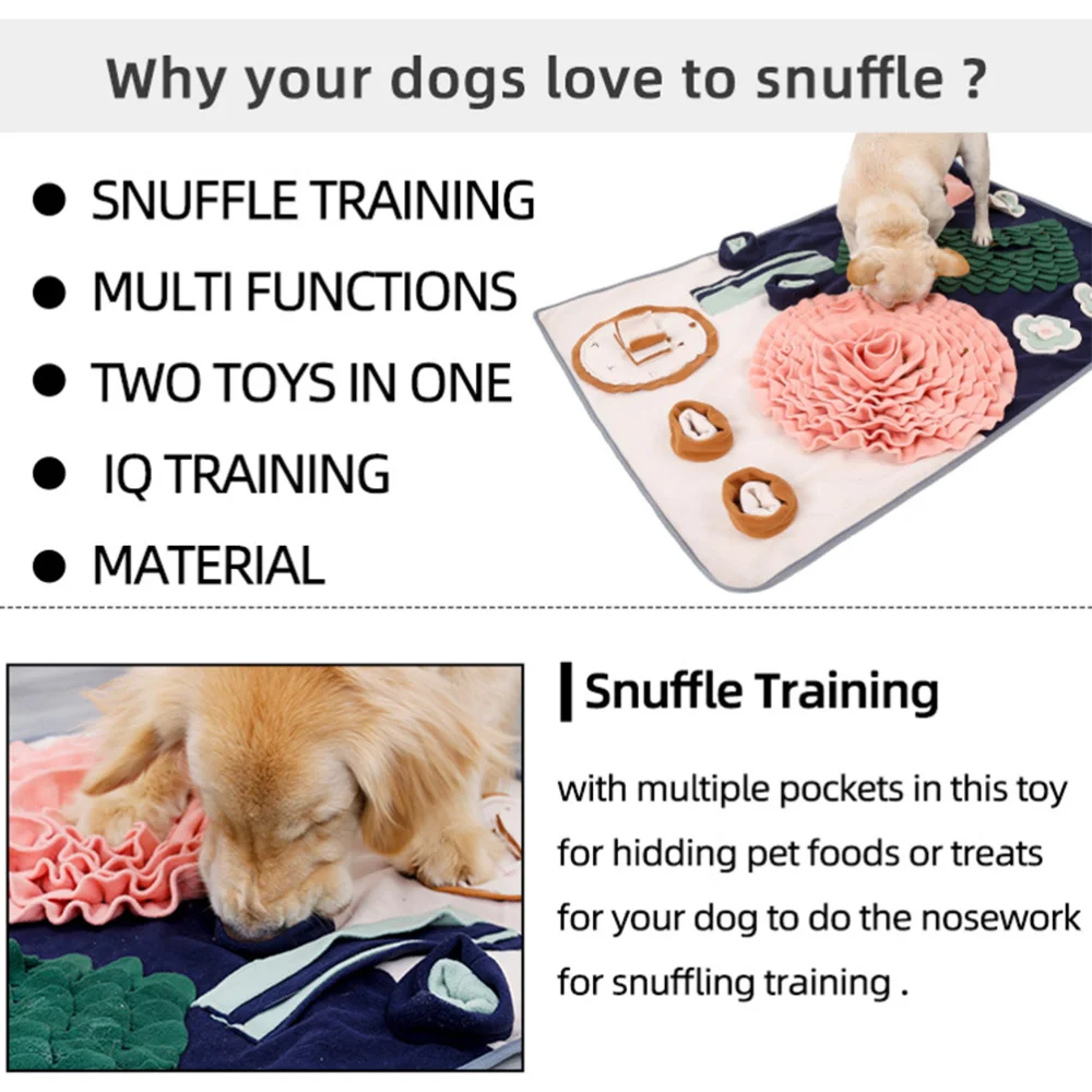 

Pet Feed Training Mat Dog Sniffing Mat Snuffle Pad Pet Dog Slow Feeding Mat