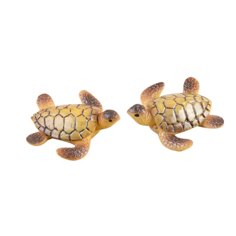 Реалистичная морская модель черепахи миниатюрные полимерные фигурки ручная