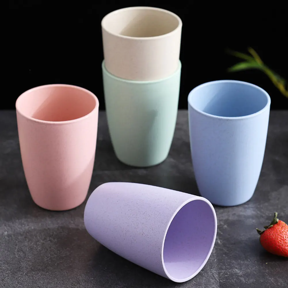

Bathroom Tumblers Good Morning Mouthwash Cup Multifunction Food Grade Rinse Cups Plastic Mouthwash Cup Coffee Tea Water Mug 5PCS