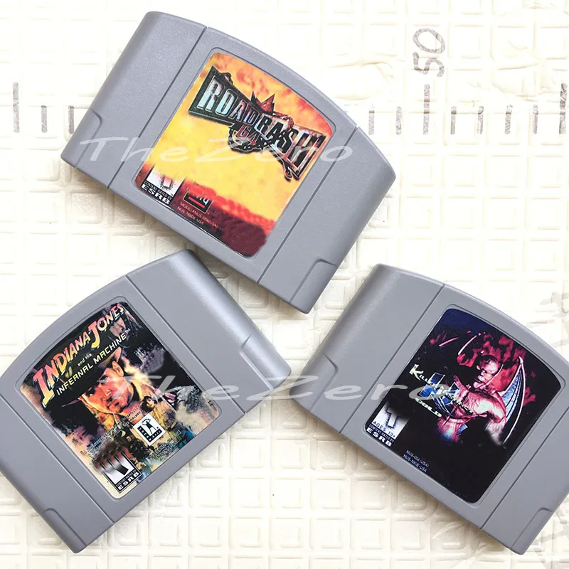English Language Video Game for 64 Bit Console NTSC Version Road Rash Indiana Jones and the Infernal Killer Instinct Gold | Электроника