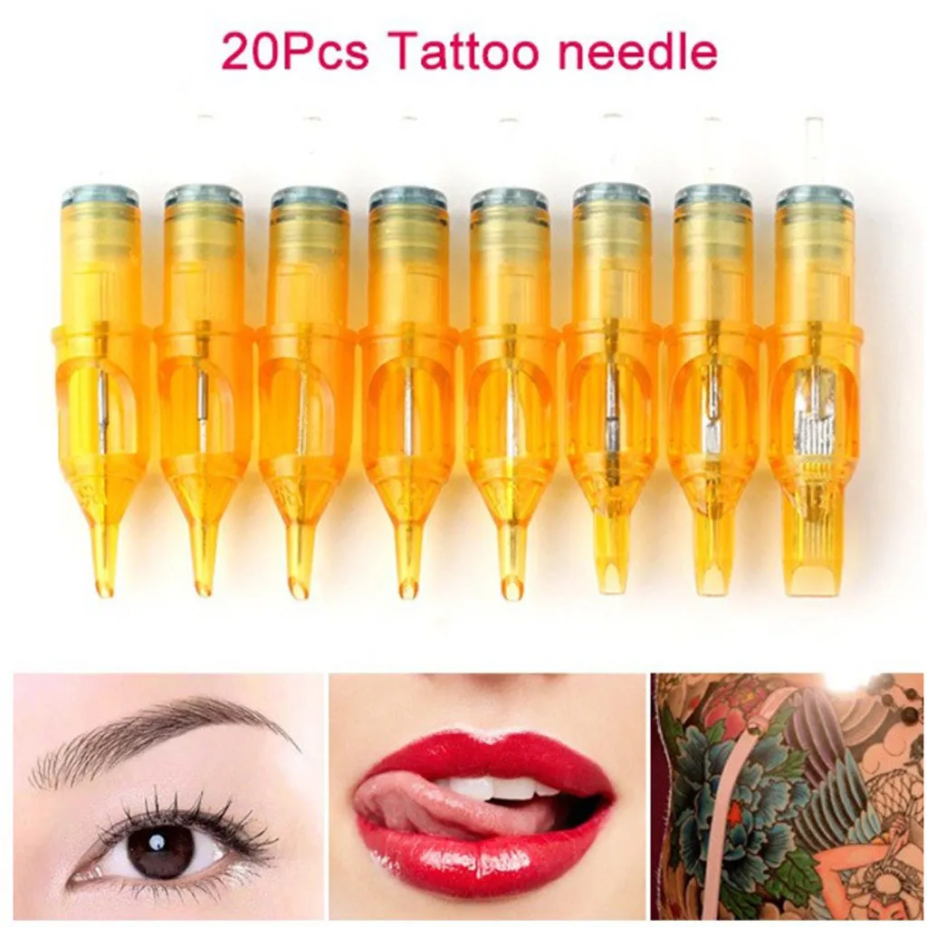 20 шт иглы татуировки машина бровей губ Перманентный макияж аксессуары картридж