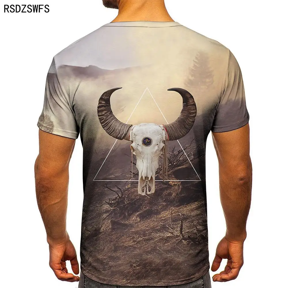 Новинка лета 2021 футболка Shofar для мужчин с 3D принтом носорогов долларов США модная