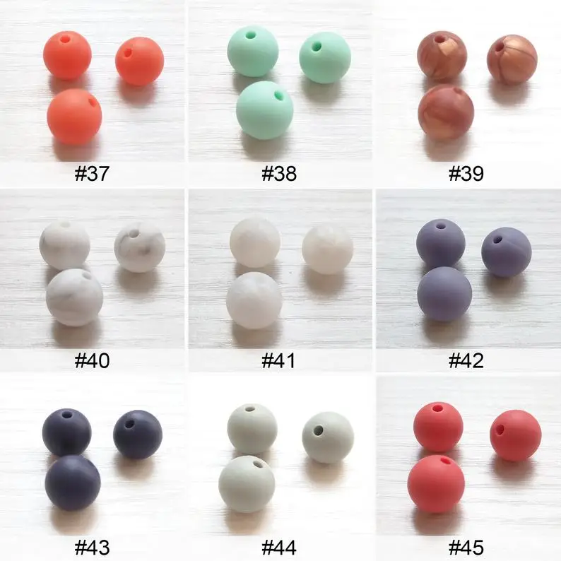 

19mm Silicone Teething beads Food Grade Silicone beads Baby Teethers 100pcs