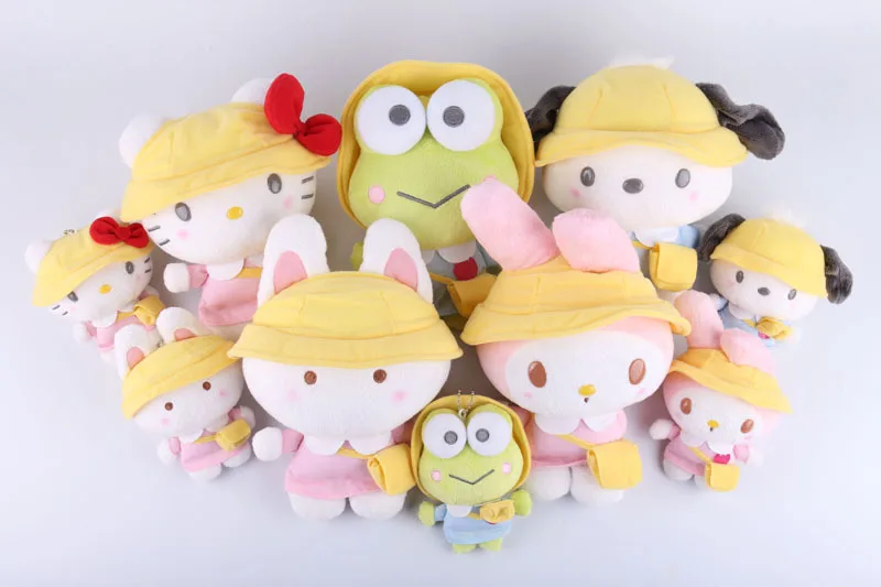 Sanrio melody Keroppi, студенческие мягкие животные, плюшевые игрушки-подвески для детей, рюкзак, брелок для ключей, кролик, собака