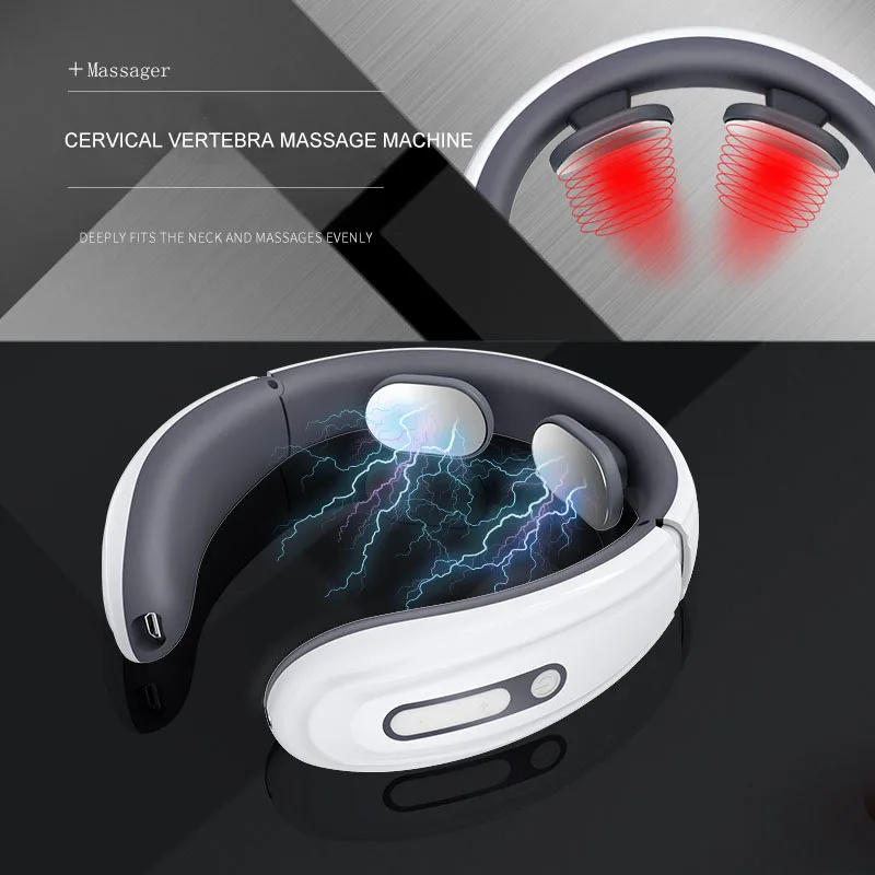 Портативный бытовой мини массажер для шейного отдела позвоночника