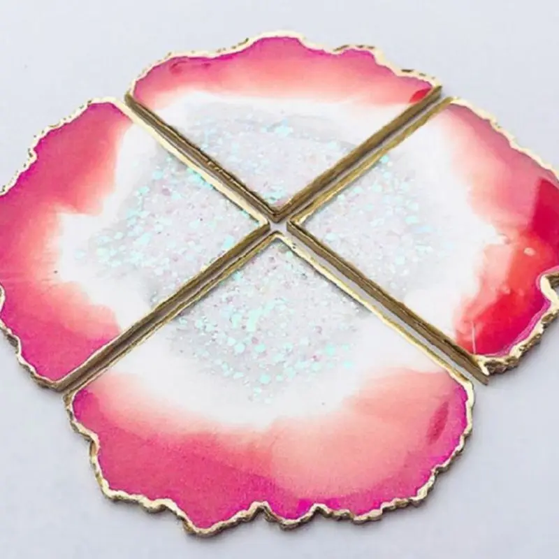 

Crystal Epoxy Resin Mold Coaster Cup Mat Casting Silicone Mould DIY Crafts Table Decoration Jewelry Making Tool T84A