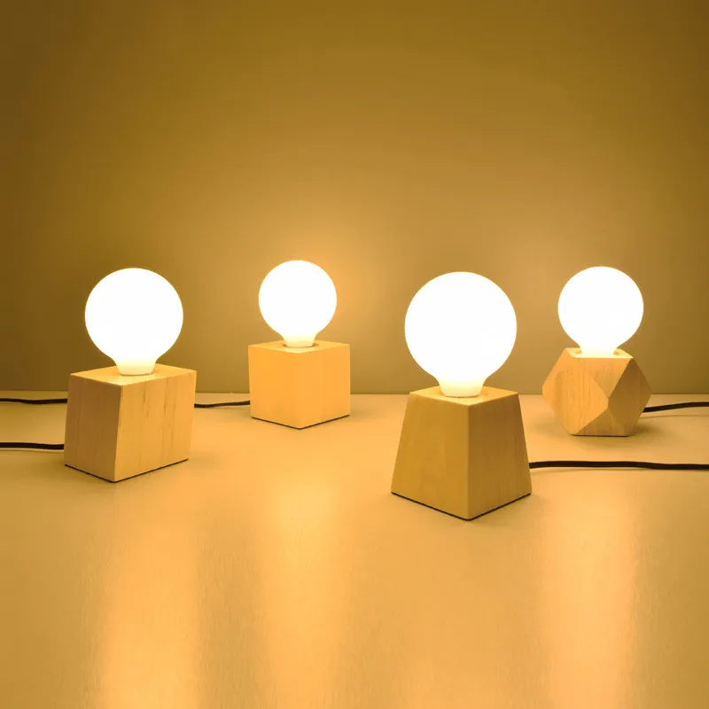 

EU US Plug LED Night Light Desk Socket Lights Lamp for Bedroom Home Decoration bedside reading light warm light E27 LED bulbs