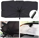 Универсальный автомобильный зонт от солнца, автомобильный козырек, серебристый зонт от солнца на лобовое стекло, анти-УФ, складной, автомобильный зонт, Складной автомобильный солнцезащитный козырек