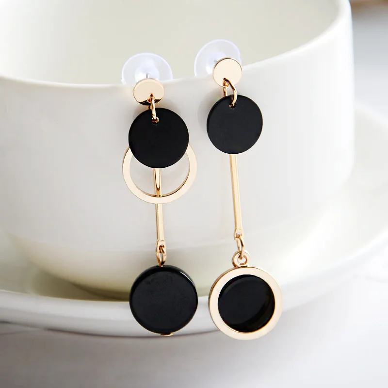 Модные Асимметричные женские серьги геометрические круглые для юбилея