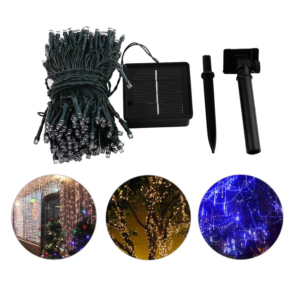 

ICOCO Worldwide store Colorful Solar Power 200 LED String Fairy Light Outdoor For Christmas Party Garden
