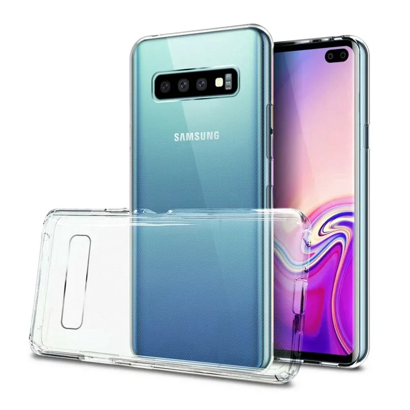 Ультратонкий и Мягкий противоударный прозрачный защитный чехол для Samsung GALAXY S10 plus