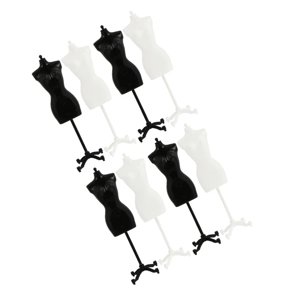 

6pcs Mini Mannequin Stand Doll Clothes Support Holder Desktop Doll Dress Stand