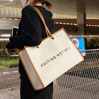canvas tote handbag for women fashion luxury brand designers large capacity ladies shoulder bag girl big shopping travel bag sac