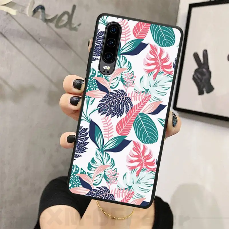 Винтажный чехол с цветочными листьями для Huawei P20 P30 P40 Pro Mate 10 20 30 Lite P Smart Y7 2019 Plus Nova 3I