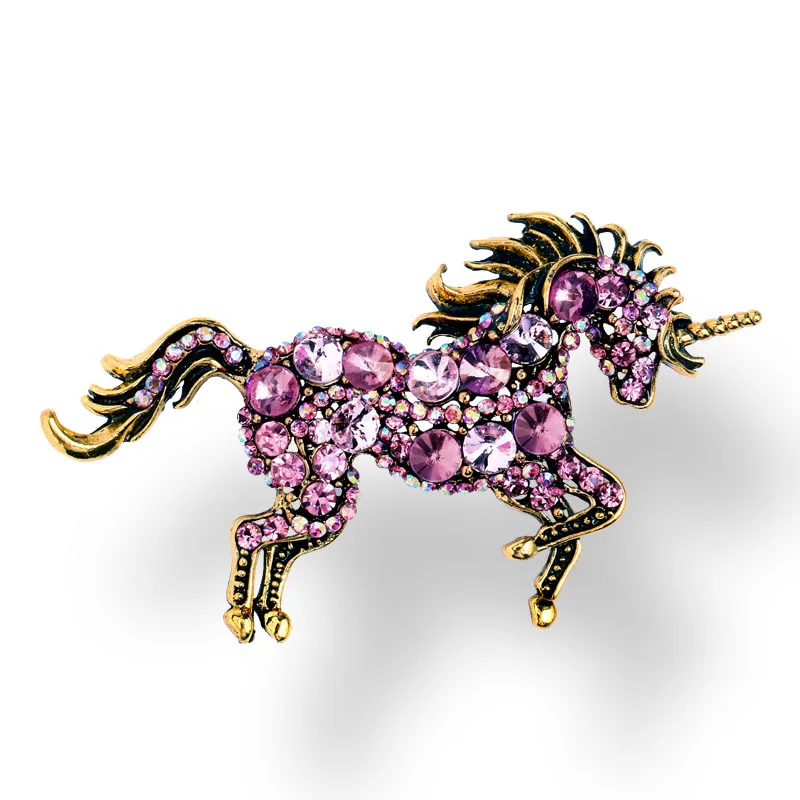 Женская брошь в форме лошади Morkopela Винтажная животного со стразами аксессуар |