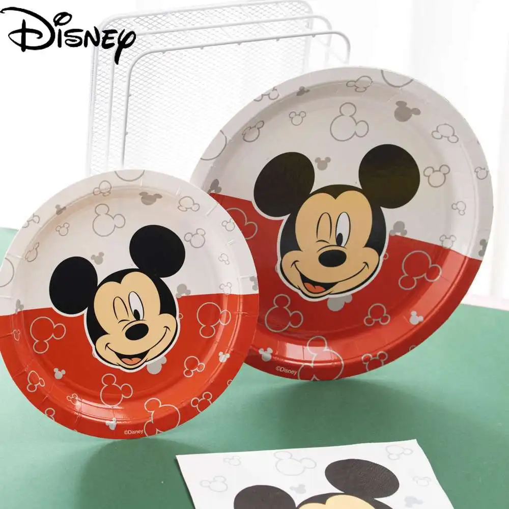 

Disney Cartoon Disposable Party Tableware Household Birthday Dessert Holder Cake Paper Plate Paper Towel Outdoor Plate 20PCS