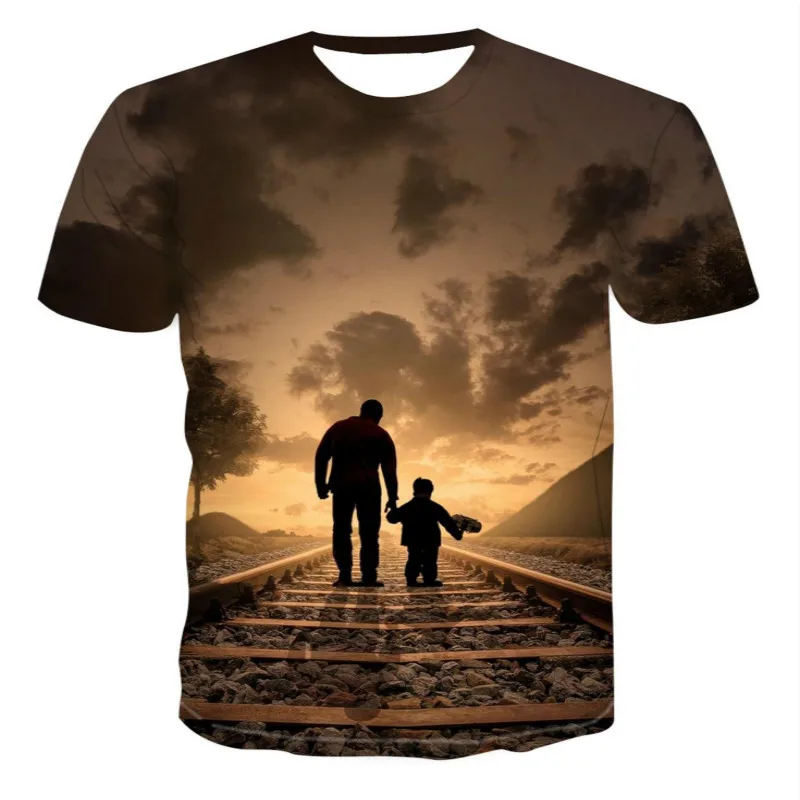 

2021 new sale fashion 3D back figure t-shirt, simple and generous street style unique round neck T-shirt 110/6XL men clothing