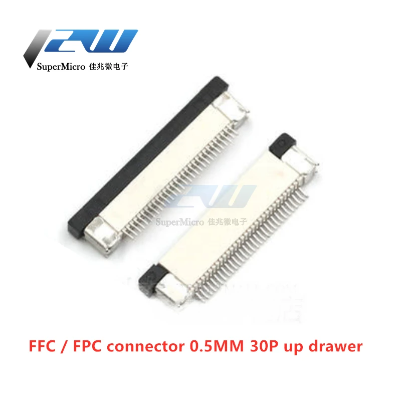10 шт./лот соединитель FPC FFC 0 5 мм/1 мм кабель Плоский PCB SMT ZIF 4 6 7 8 12 16 18 20 26 28 30 32 36 40 50 54