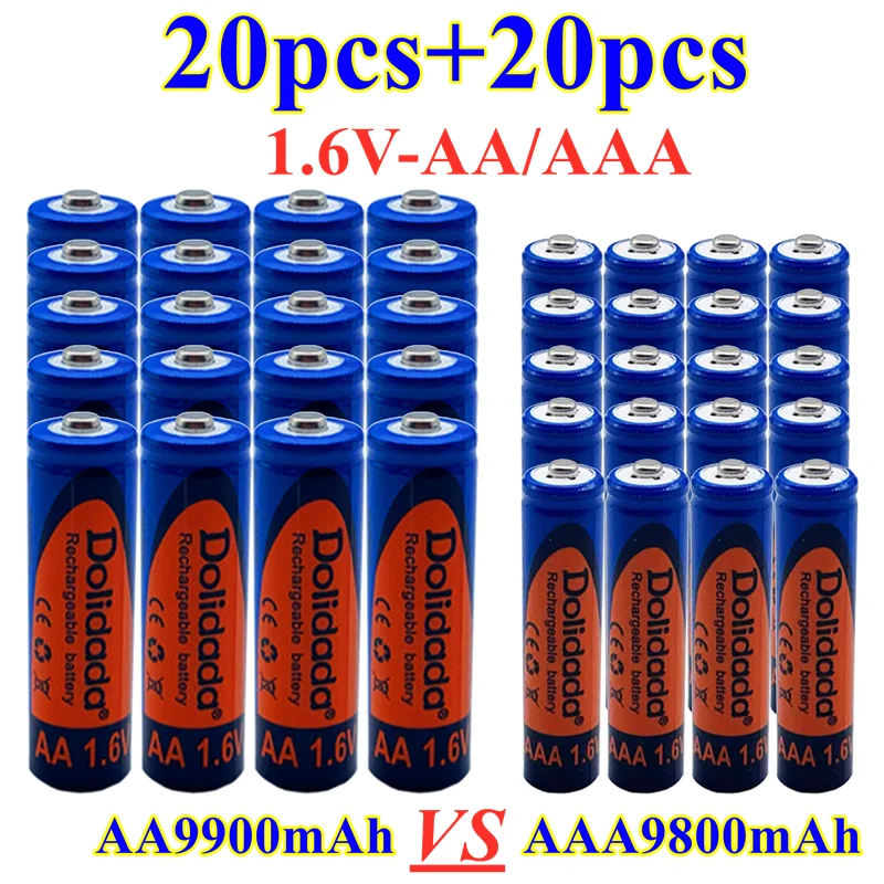 

Ni Zn rechargeable battery is more stable than 1.2V at 1.6V AA / AAA 9800mAh, with longer service life and up to 1500 cycles