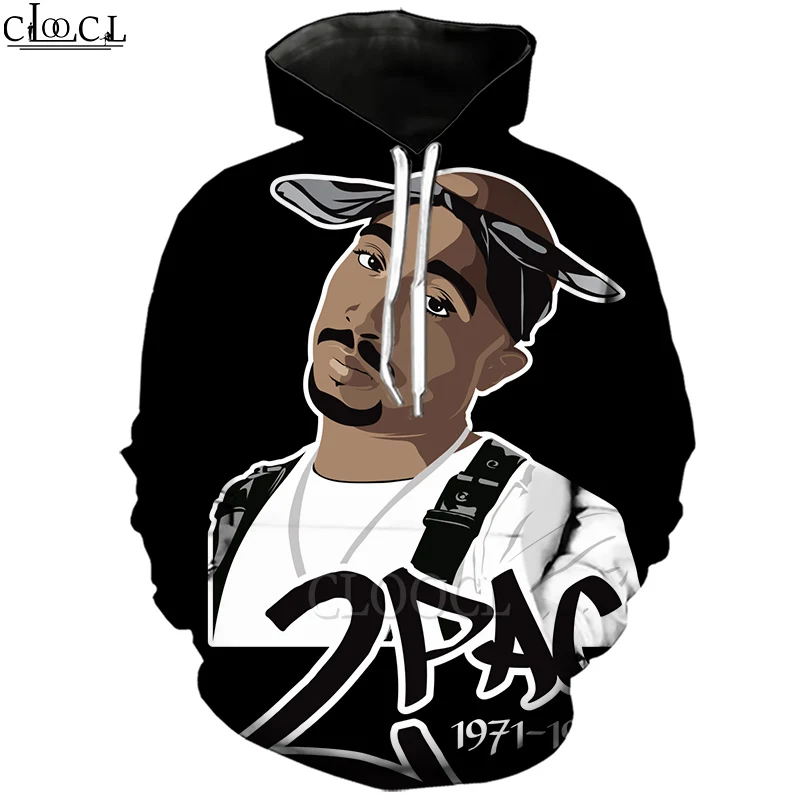 Модные худи HX в стиле рапера Амару Шакура 2pac Тупак с 3D принтом Harajuku спортивная
