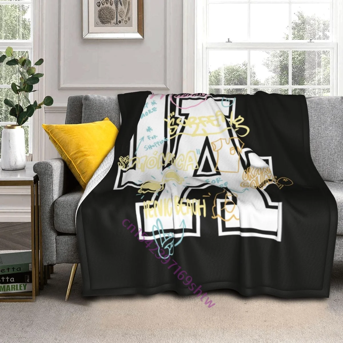 

Graffiti In The New City Soft Fleece Blanket Flannel Plush Throw Blanket