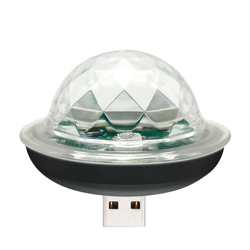 Black body 4 Вт мини USB звук вечерние светильник s диско светильник RGB волшебный хрустальный шар сценический светильник для рождества KTV Свадебный музыкальный Dj светильник - Цвет: Black body