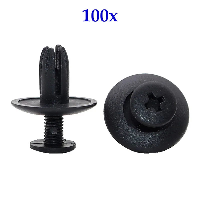 100 шт. 6 мм бежево серые Зажимы Пластиковые Автомобильные крепежные заклепки