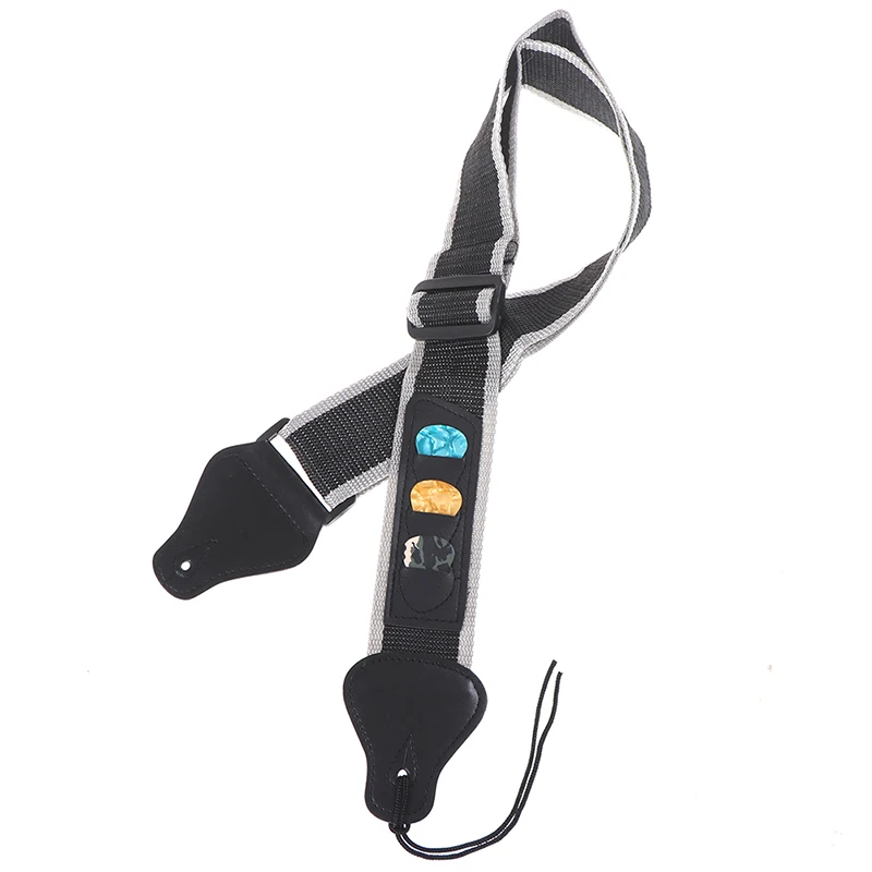 einstellbare gitarre strap gürtel leder gitarre strap mit 3 plektren guitar pick halter elektrische akustische bass gitarre zubehör free glo
