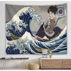 Гобелен Ван Гог, пейзаж, океанская волна, Настенный декор висящие декорации, гобелен в стиле хиппи, художественное настенное покрывало, пляжное полотенце