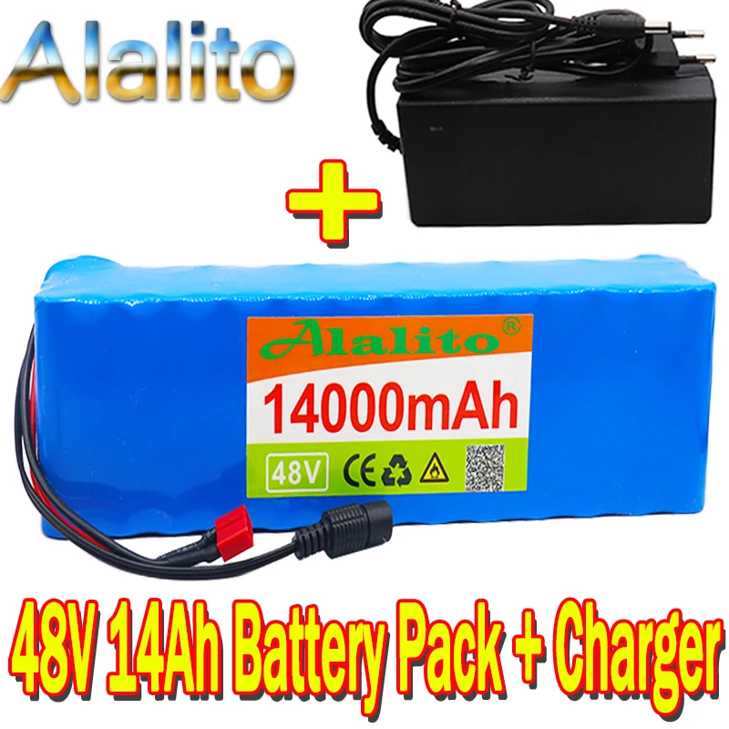 48v литий ионный аккумулятор 14Ah 1000w 13S3P комплект ионных батарей для