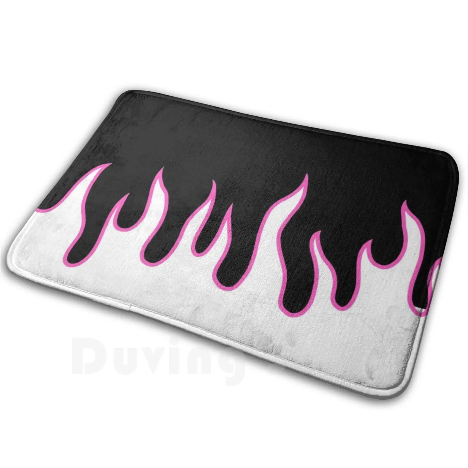 Мягкий Нескользящий Коврик с розовым пламенем ковер подушка в эстетике розового