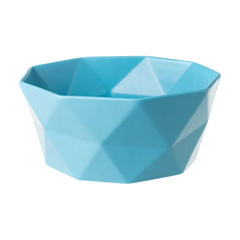 

Nordic household creative colored glaze ceramic irregular 4.5-inch rice bowl 6-inch salad bowl soup bowl