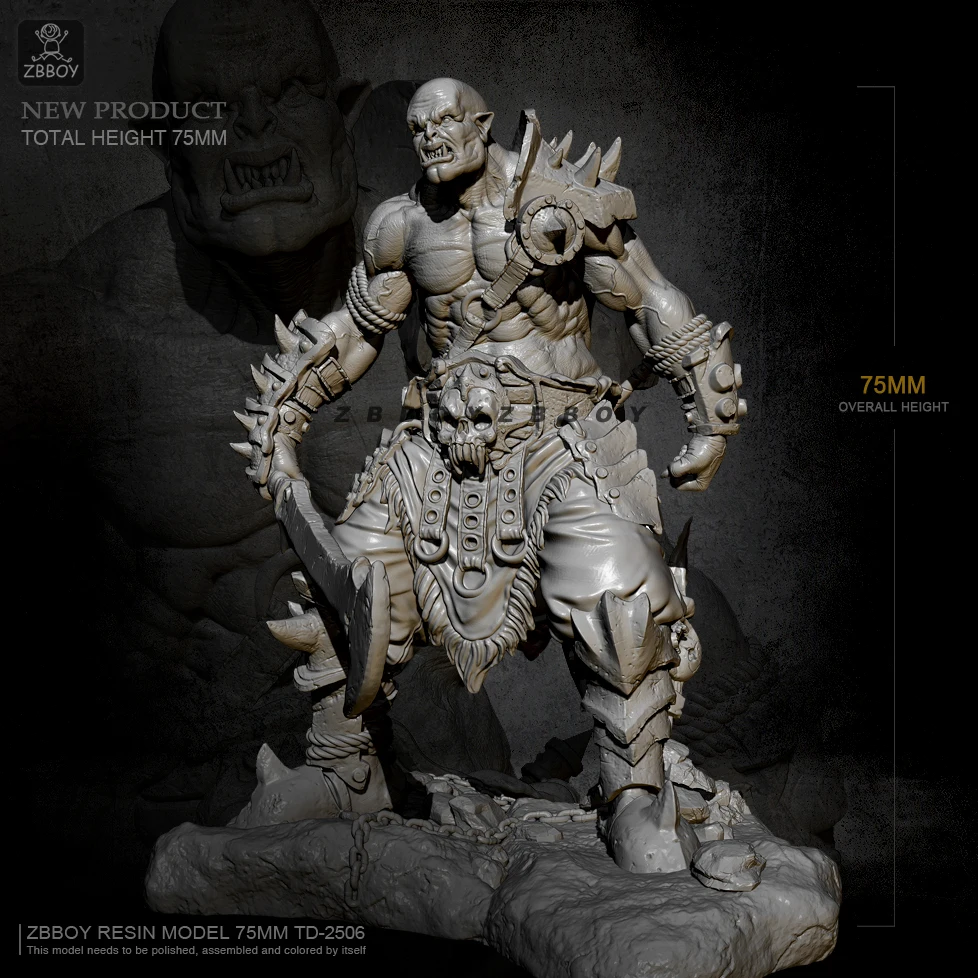 

75mm Resin model kits DIY toy self-assembled TD-2506