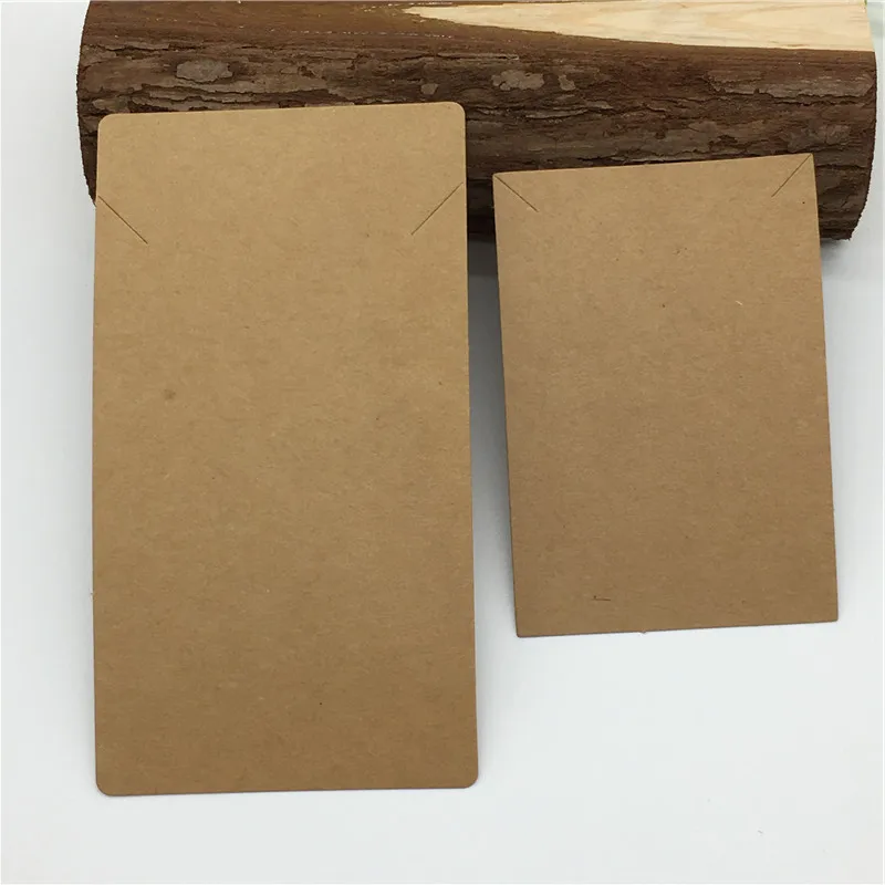 

50Pcs Kraft Paper Jewelry Holder Necklace&Earring Label Pendant Display&Finishing jewelry Cards
