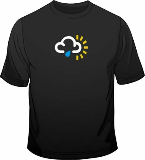 

Weather Symbol Sunny Spells With Showers Mens Loose Fit Cotton T-Shirt