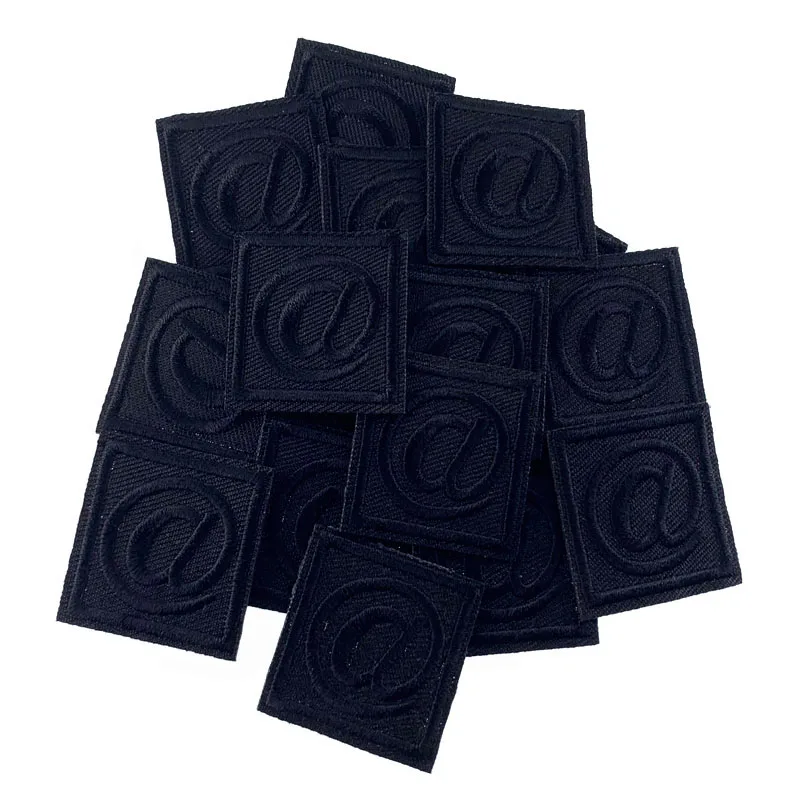 Термонаклейки для одежды черные 5 шт. | Дом и сад