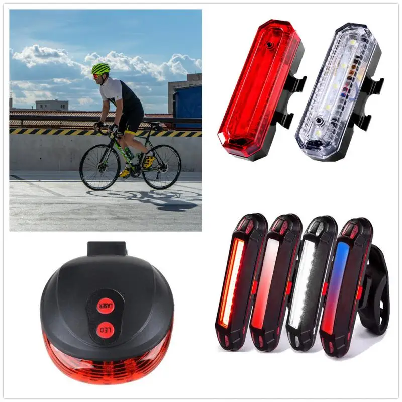 

New Bike Light Bicycle Waterproof Rear Taillight MTB Bike Cycling Warning USB Rechargeable LED Light Bicycle Accessories
