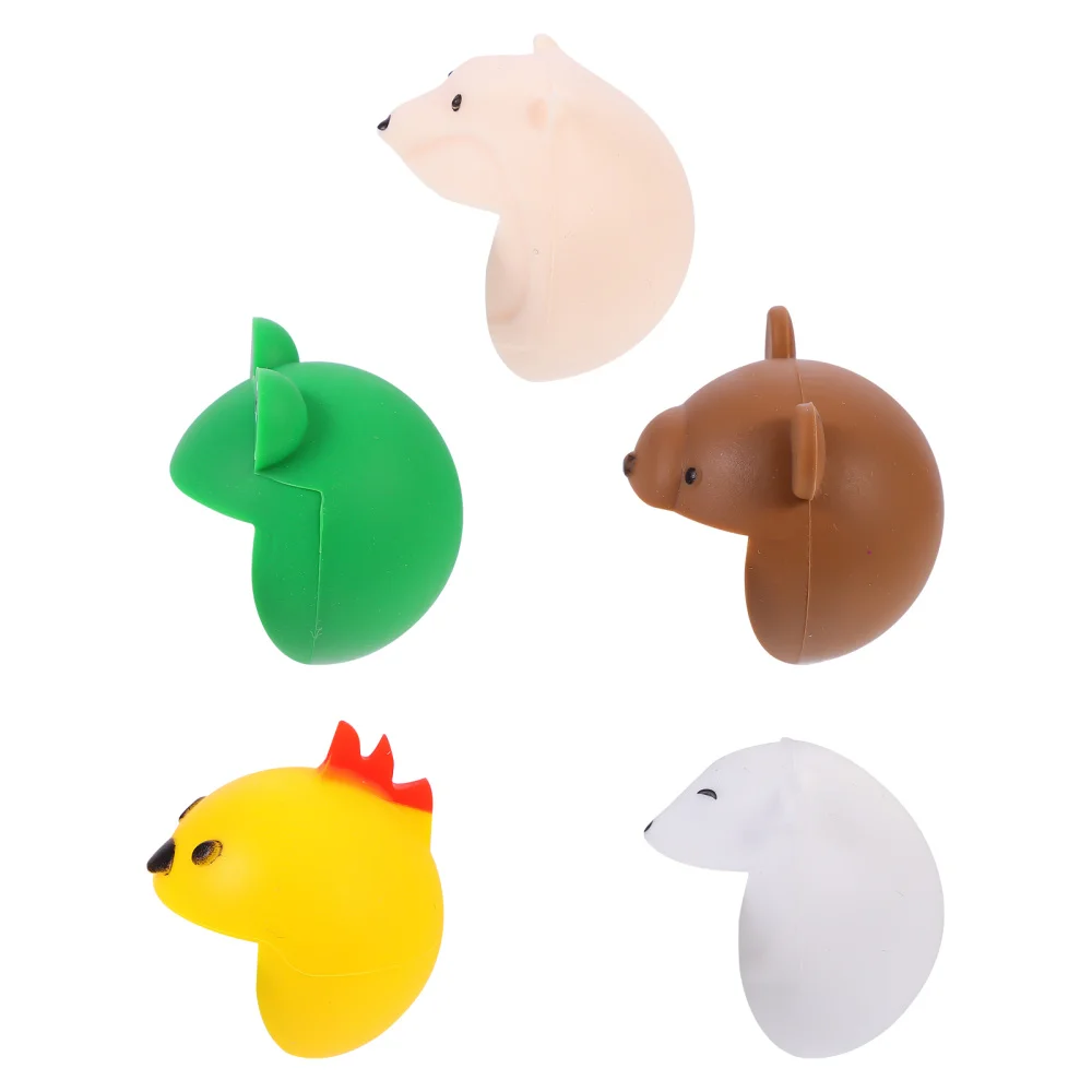 

1 Set 5Pcs Silicone Corner Cushions Animals Shape Corner Covers (Assorted Color)
