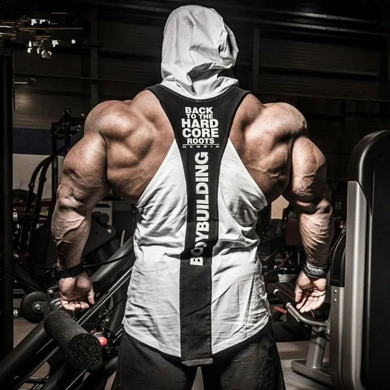 

Fashion Men's Fitness Pullovers Sport Cotton Vest Sleeveless Hoodies Gym Running Exercise Casual Men Sportswear