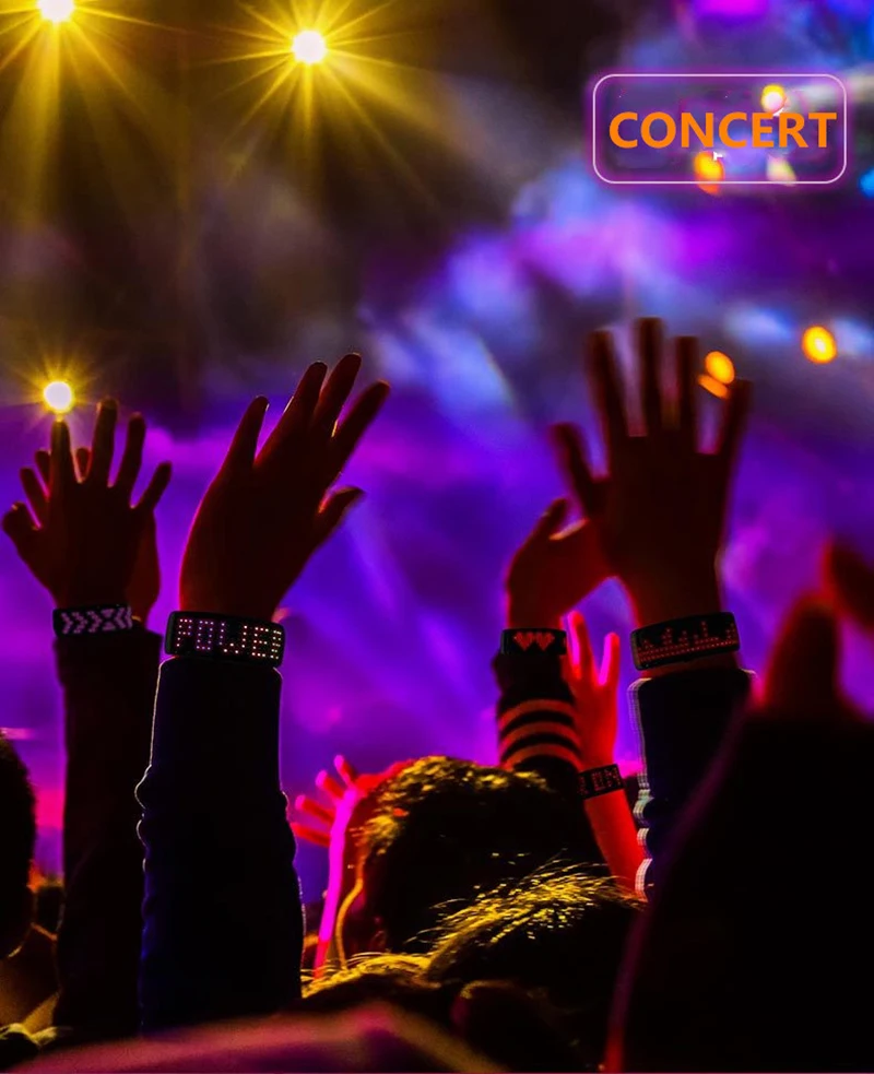 Модный браслет с цветными светодиодными бусинами 140 для спортиввечерние EDM