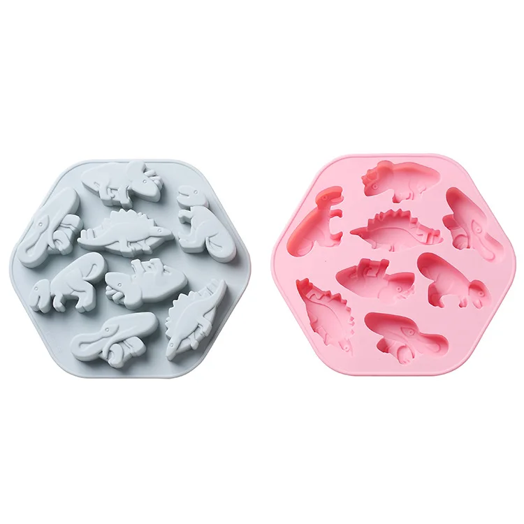 

8 even ancient dinosaur silicone mold Handmade Soap Chocolate Cake Mold Food supplement box Epoxy mold Food grade silicone