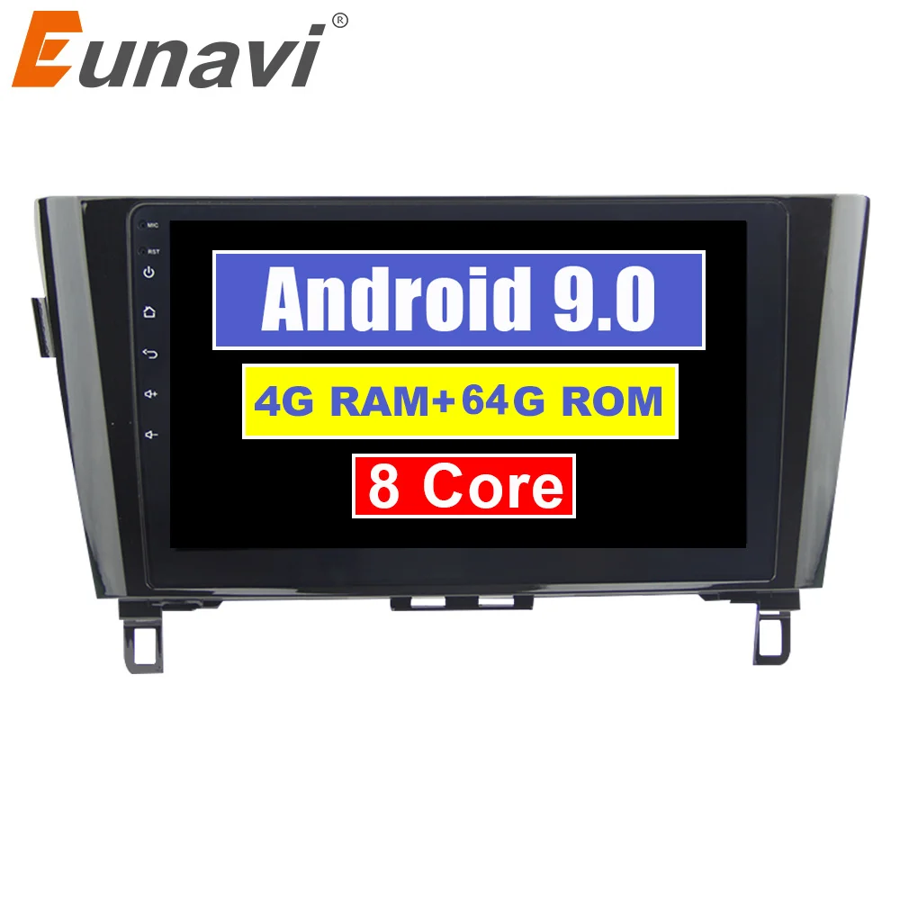 Eunavi 2 Din Android 9 0 автомобильный радиоприемник мультимедиа для Nissan X Trail кашкал 2014 2017