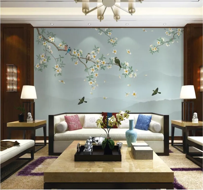 Настенные обои на заказ украшение для дома Новый китайский стиль элегантная